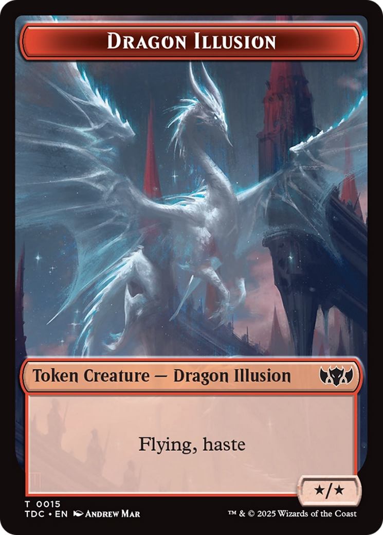 Dragon Illusion // Monk Double-Sided Token [Tarkir: Dragonstorm Commander Tokens] | RetroPlay Games