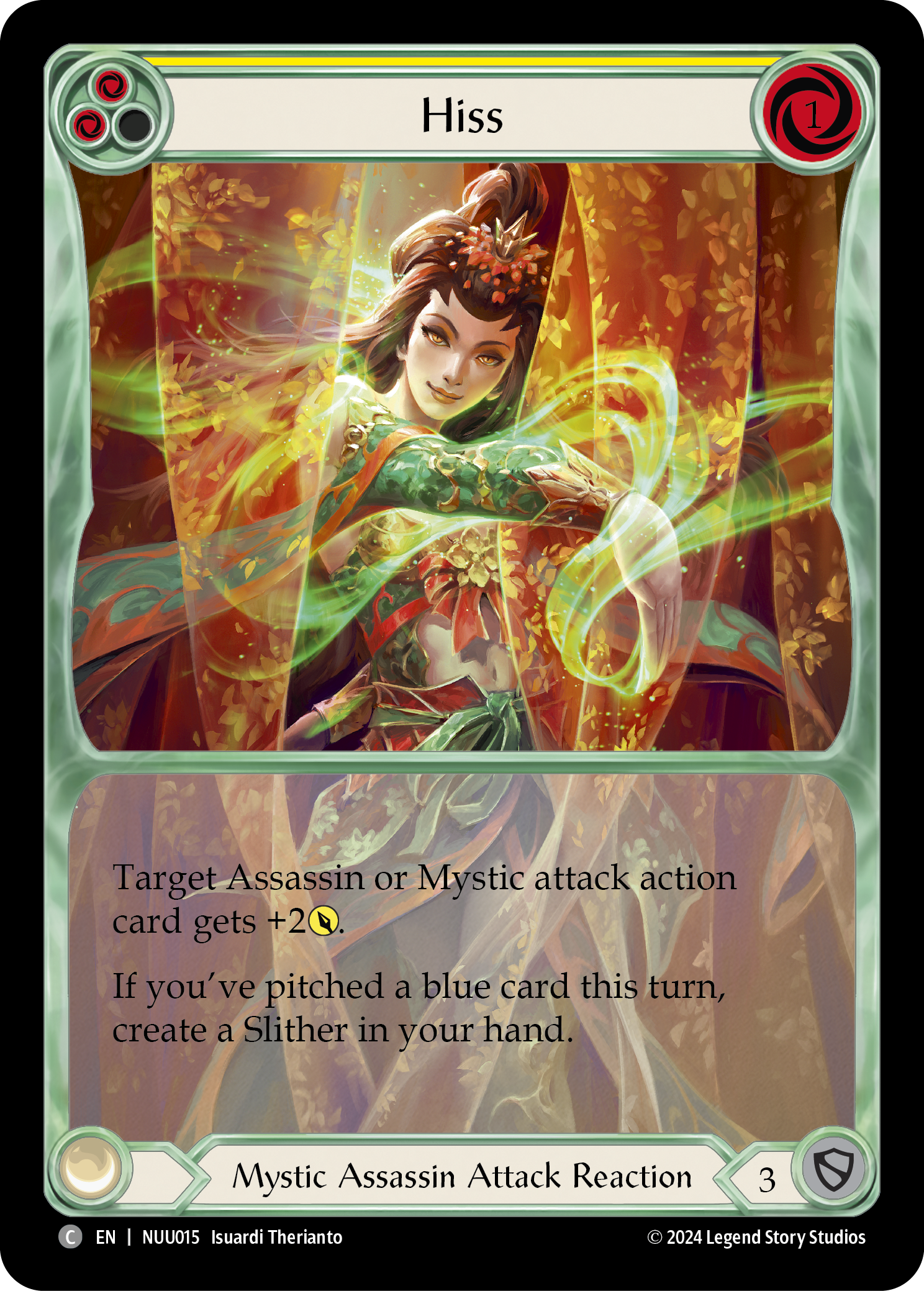 Hiss (Yellow) [NUU015] (Part the Mistveil Nuu Blitz Deck) | RetroPlay Games