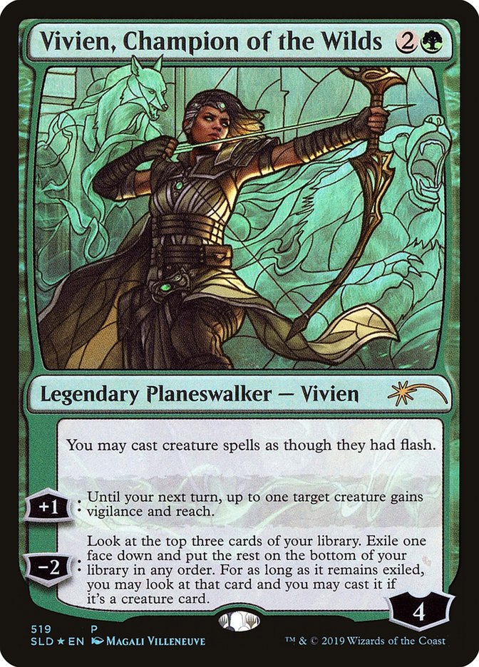 Vivien, Champion of the Wilds (Stained Glass) [Secret Lair Drop Promos] | RetroPlay Games