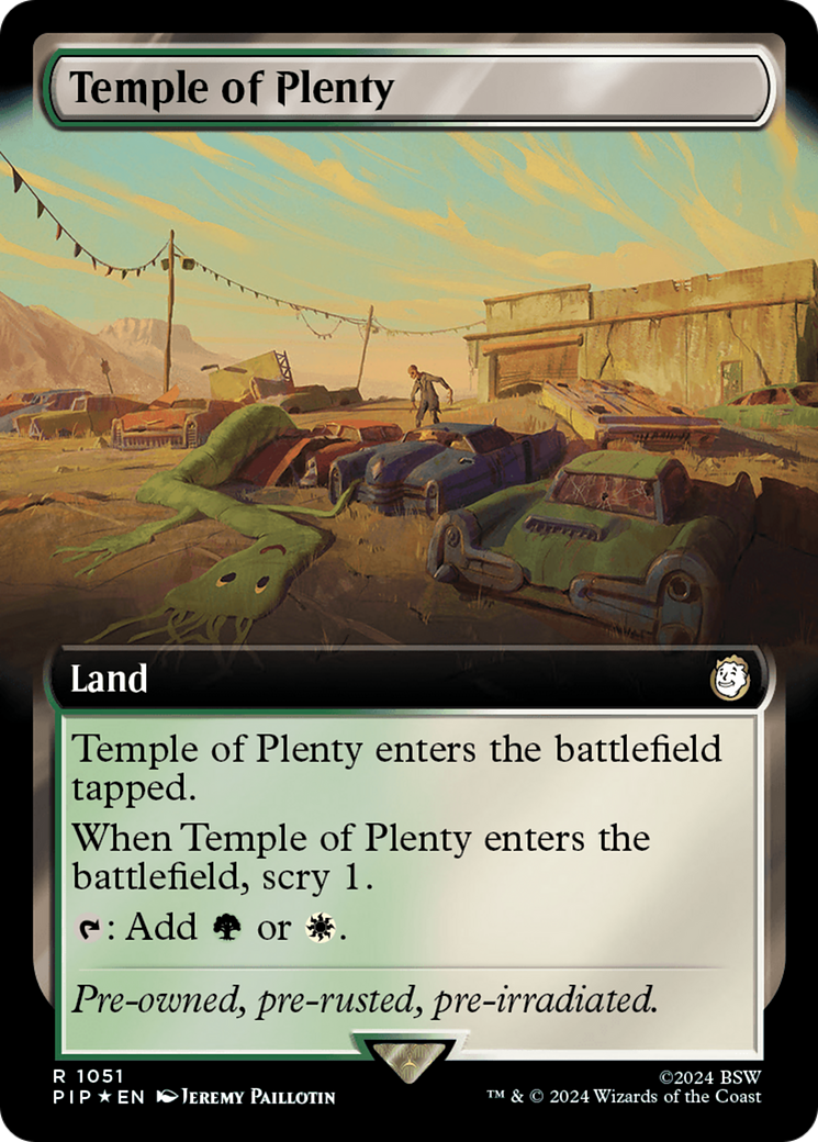 Temple of Plenty (Extended Art) (Surge Foil) [Fallout] | RetroPlay Games
