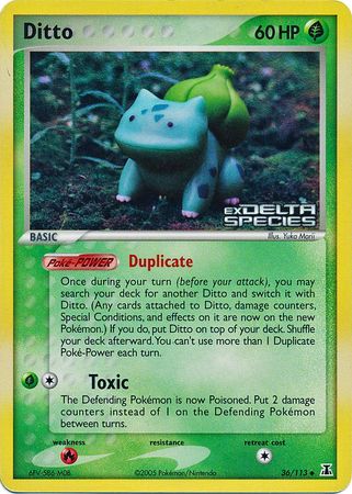 Ditto (36/113) (Stamped) [EX: Delta Species] | RetroPlay Games