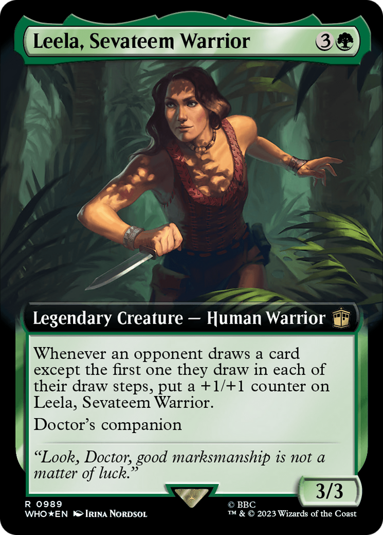 Leela, Sevateem Warrior (Extended Art) (Surge Foil) [Doctor Who] | RetroPlay Games