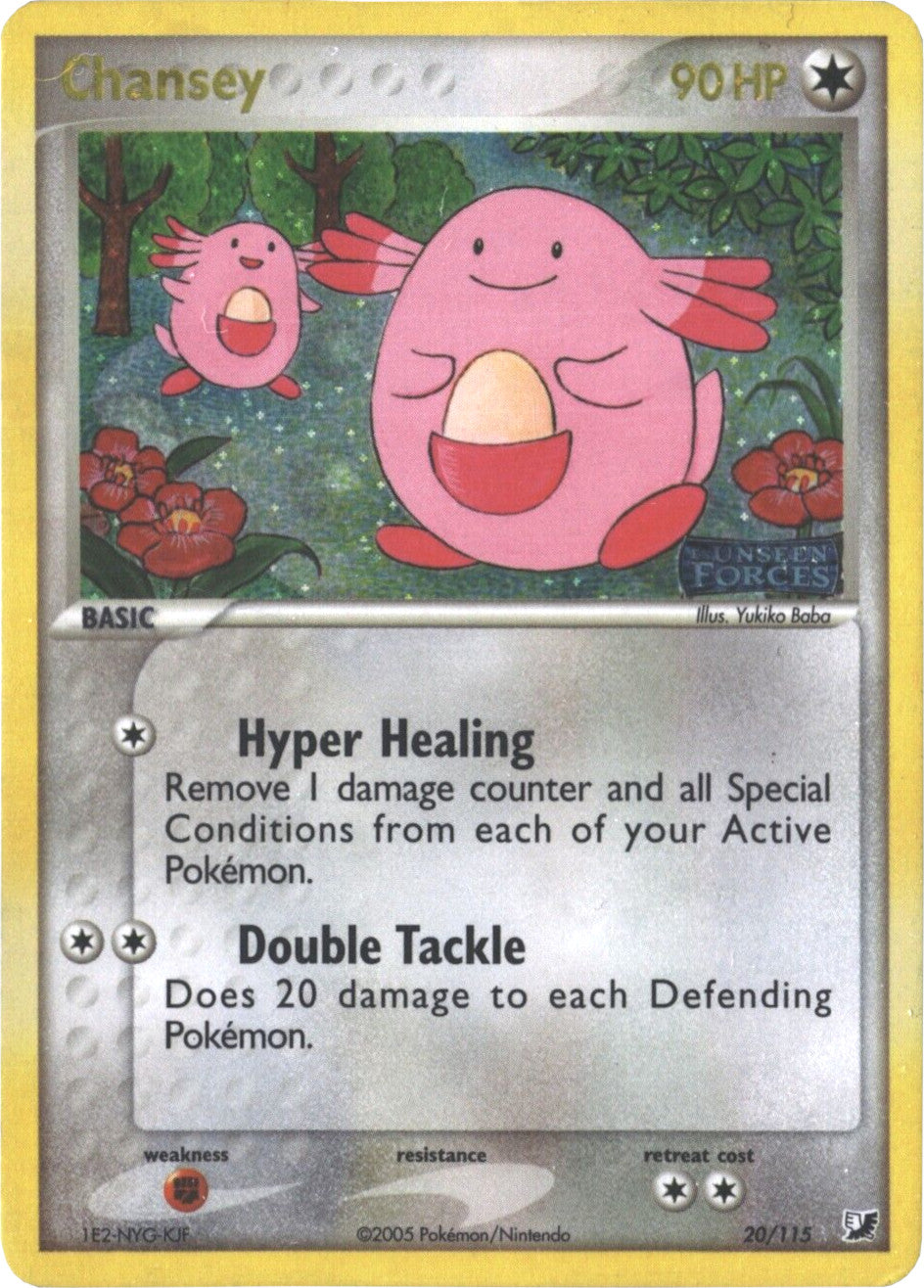 Chansey (20/115) (Stamped) [EX: Unseen Forces] | RetroPlay Games