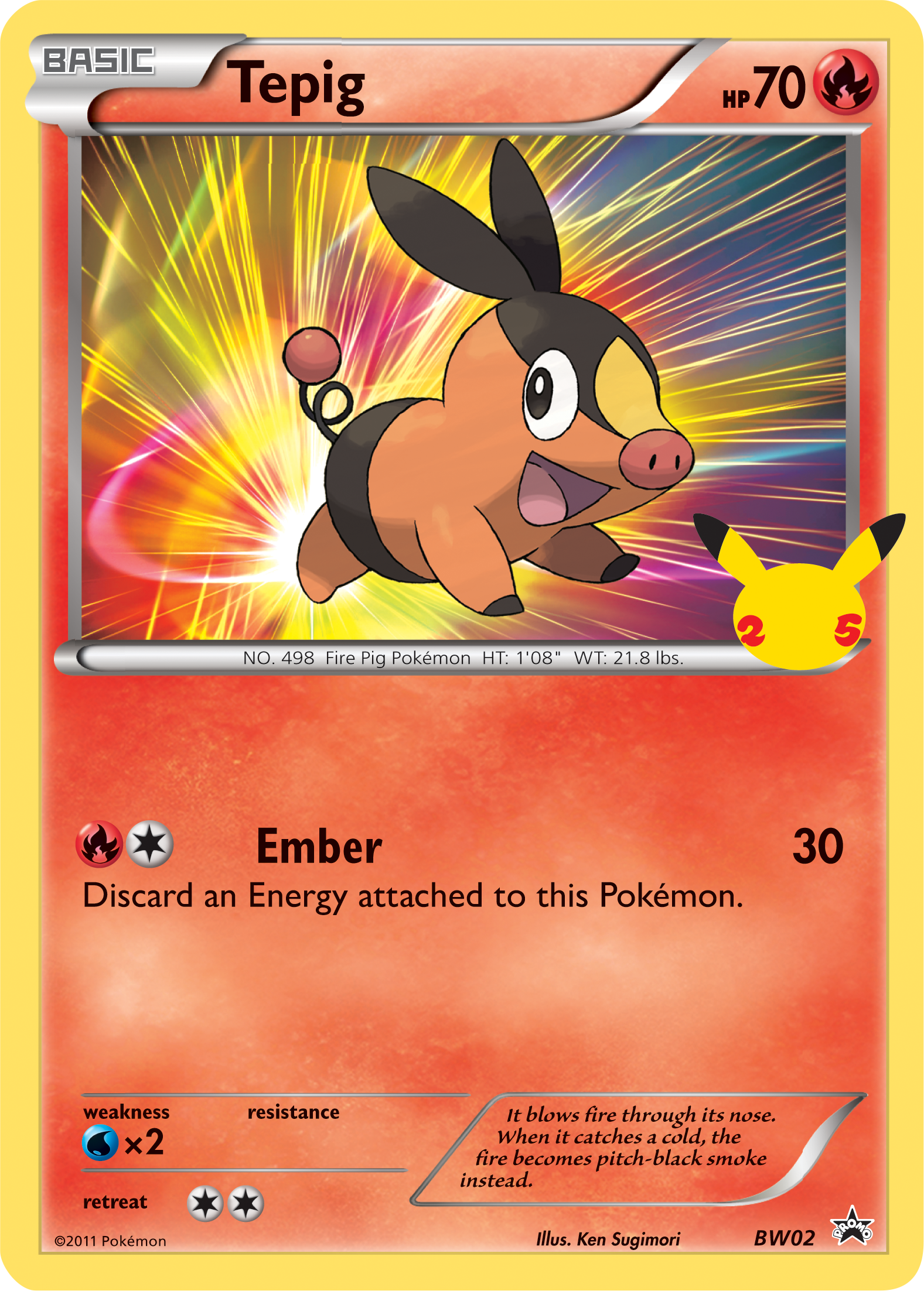 Tepig (BW02) (Jumbo Card) [First Partner Pack] | RetroPlay Games