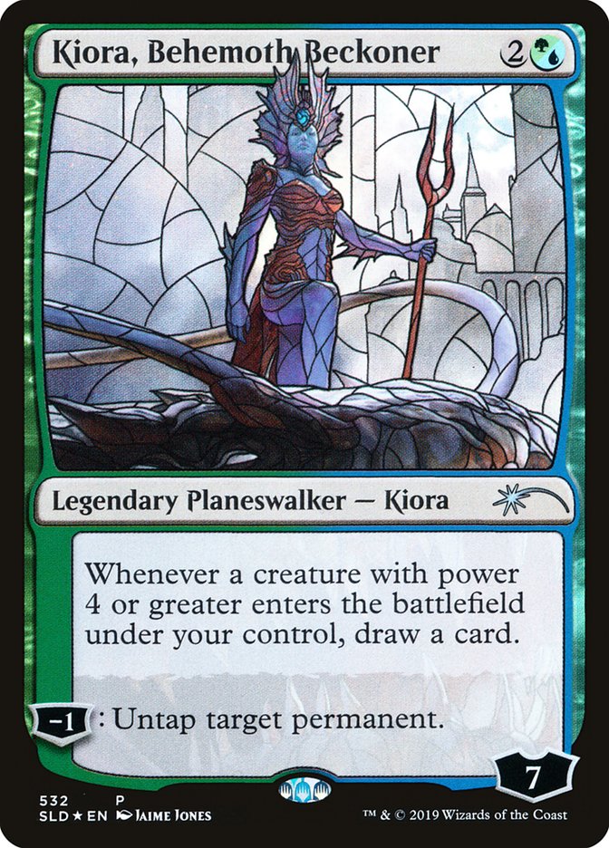 Kiora, Behemoth Beckoner (Stained Glass) [Secret Lair Drop Promos] | RetroPlay Games