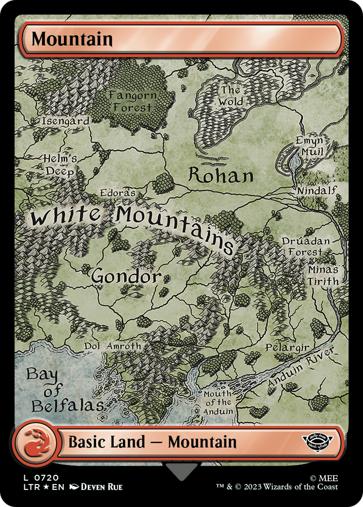 Mountain (720) (Surge Foil) [The Lord of the Rings: Tales of Middle-Earth] | RetroPlay Games