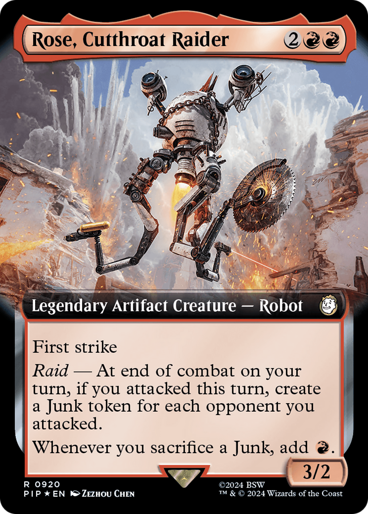 Rose, Cutthroat Raider (Extended Art) (Surge Foil) [Fallout] | RetroPlay Games