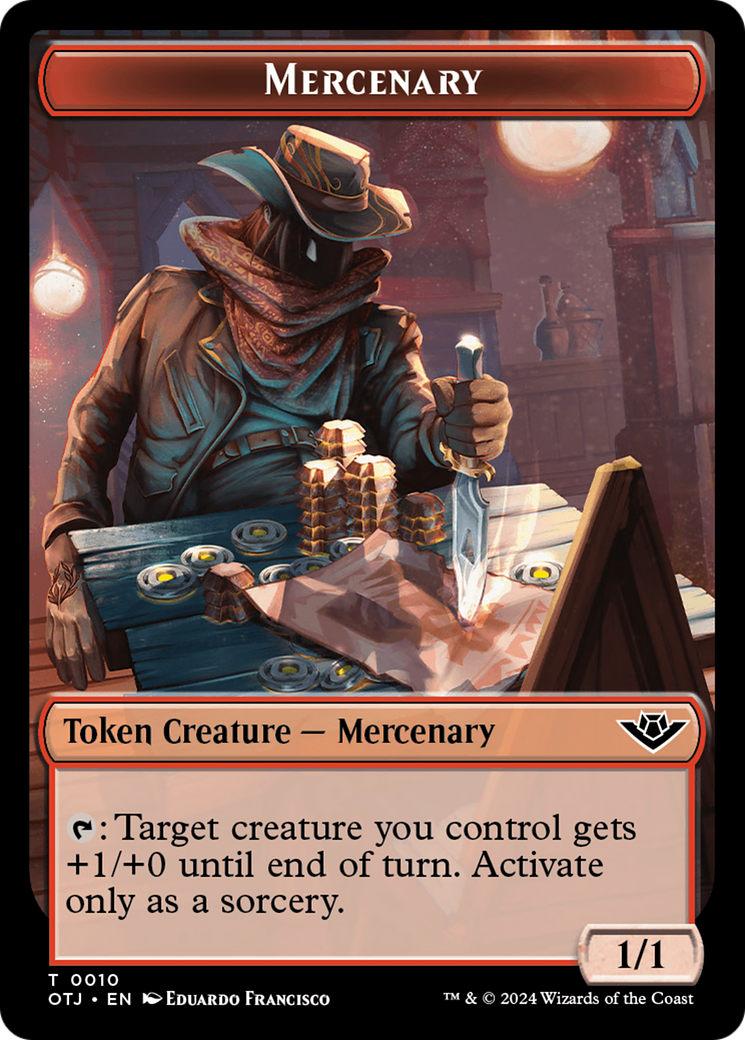Mercenary // Construct Double-Sided Token [Outlaws of Thunder Junction Tokens] | RetroPlay Games