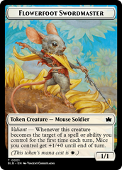 Rabbit // Flowerfoot Swordmaster Double-Sided Token [Bloomburrow Tokens] | RetroPlay Games