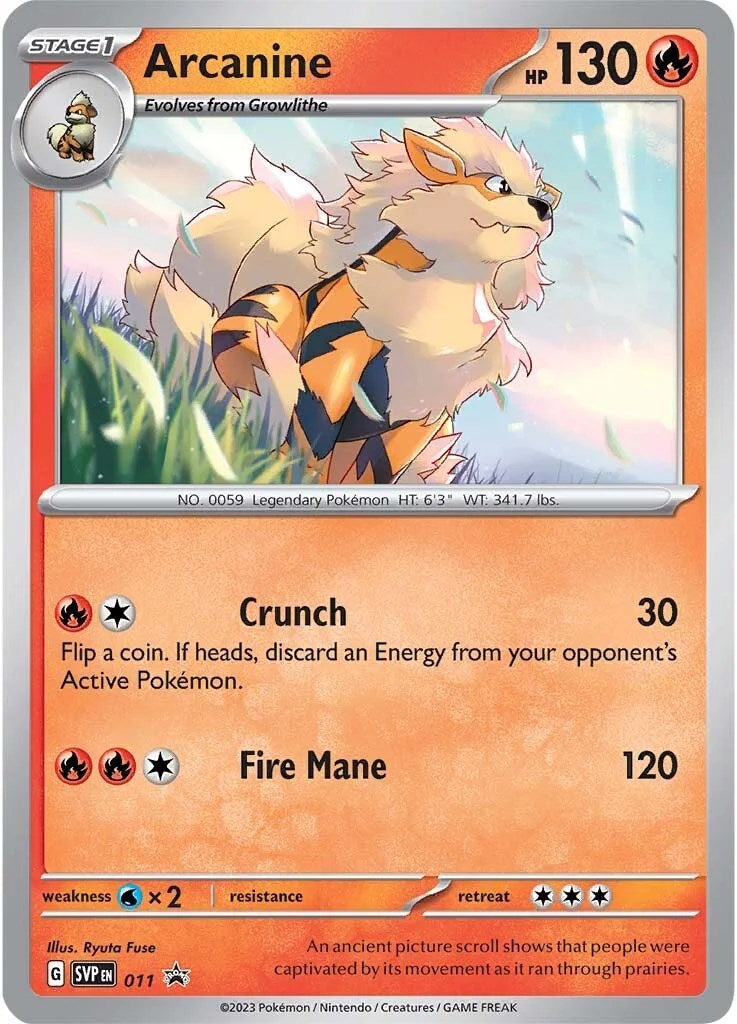 Arcanine (011) [Scarlet & Violet: Black Star Promos] | RetroPlay Games