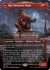 Ral, Monsoon Mage // Ral, Leyline Prodigy (Borderless) (Textured Foil) [Modern Horizons 3] | RetroPlay Games
