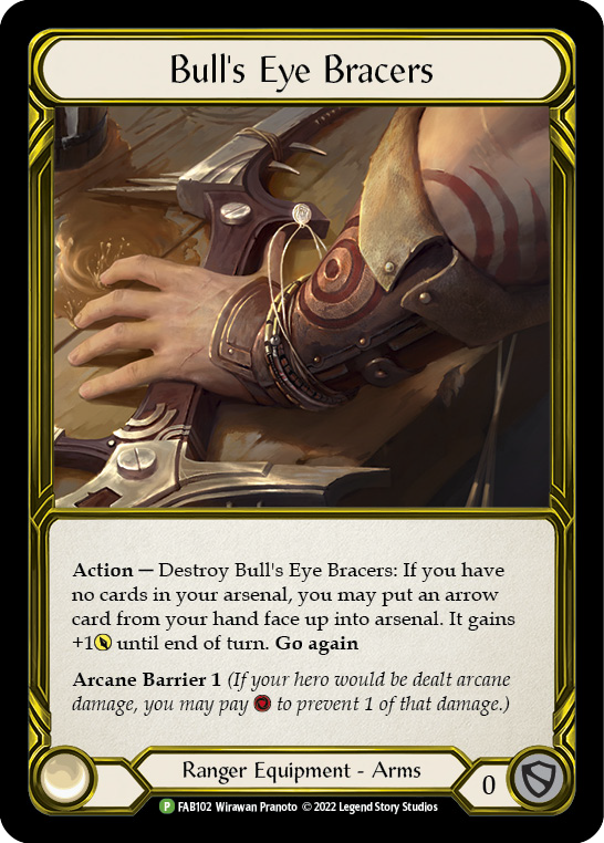 Bull's Eye Bracers (Golden) [FAB102] (Promo)  Cold Foil | RetroPlay Games