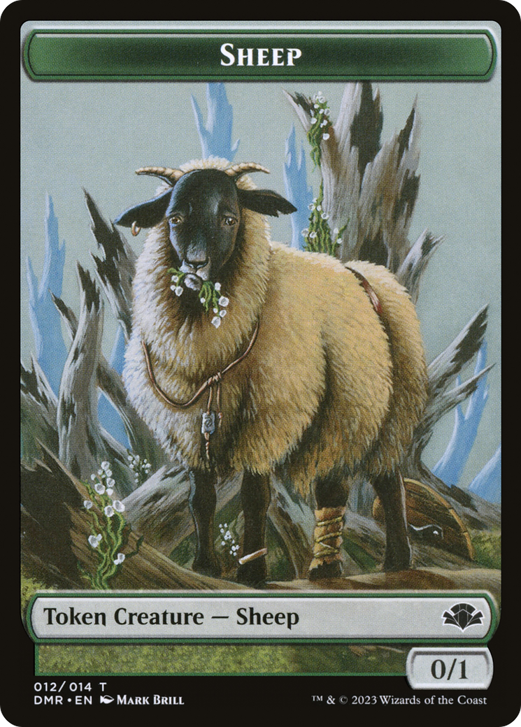 Sheep Token [Dominaria Remastered Tokens] | RetroPlay Games