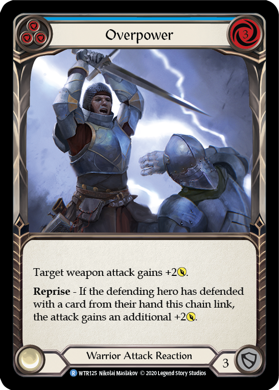 Overpower (Blue) [U-WTR125] (Welcome to Rathe Unlimited)  Unlimited Rainbow Foil | RetroPlay Games