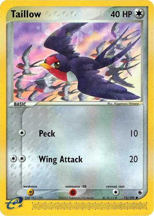 Taillow (72/109) [EX: Ruby & Sapphire] | RetroPlay Games