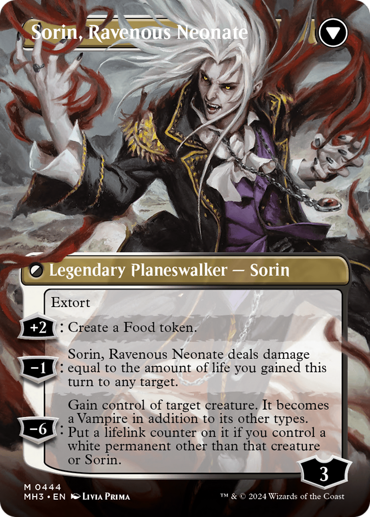 Sorin of House Markov // Sorin, Ravenous Neonate (Borderless) [Modern Horizons 3] | RetroPlay Games