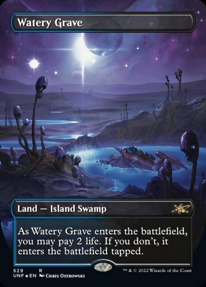 Watery Grave (Borderless) (Galaxy Foil) [Unfinity] | RetroPlay Games