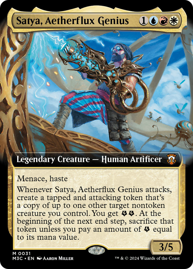 Satya, Aetherflux Genius (Extended Art) [Modern Horizons 3 Commander] | RetroPlay Games