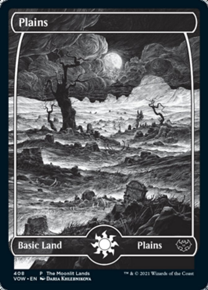 Plains (The Moonlit Lands) (Foil Etched) [Innistrad: Crimson Vow Promos] | RetroPlay Games