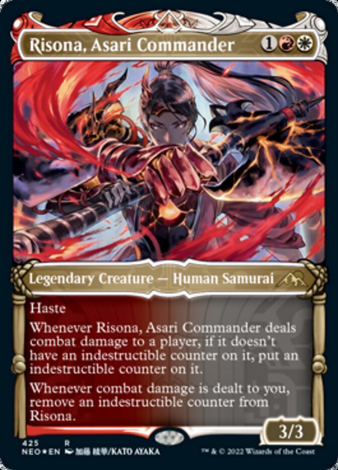 Risona, Asari Commander (Showcase) (Foil Etched) [Kamigawa: Neon Dynasty] | RetroPlay Games