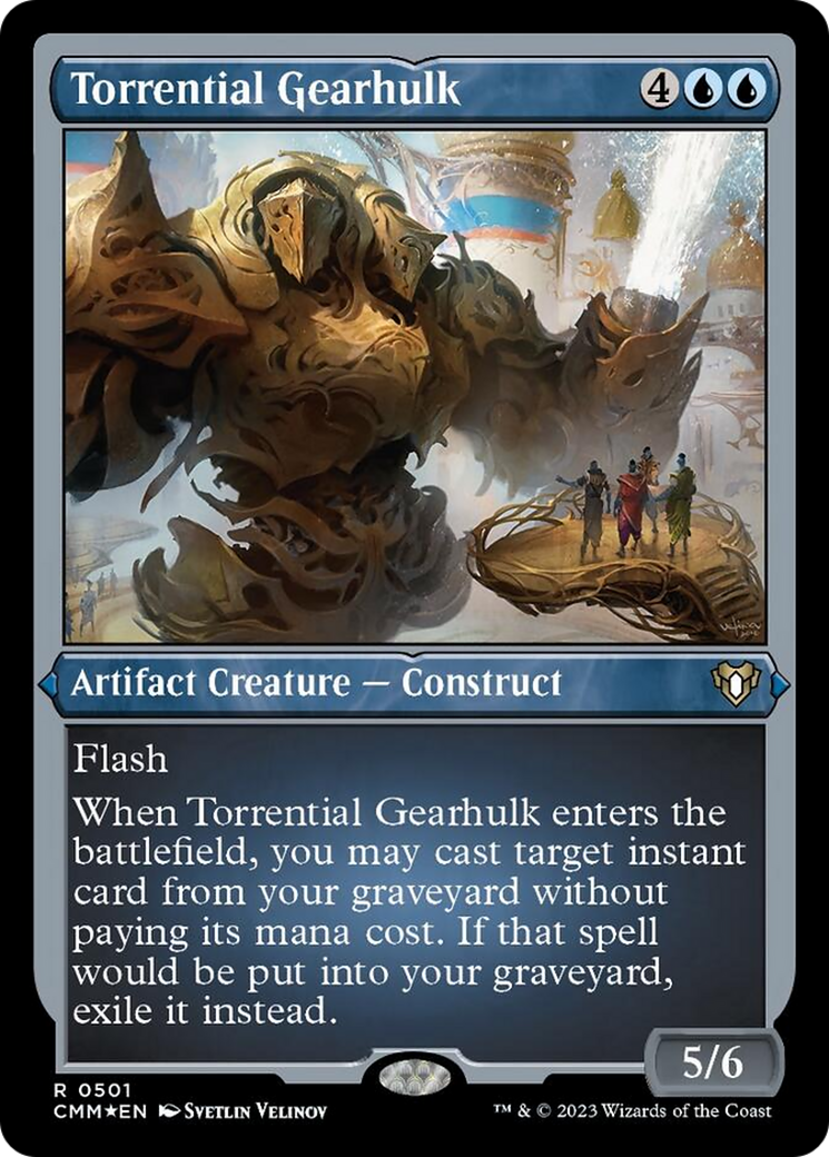 Torrential Gearhulk (Foil Etched) [Commander Masters] | RetroPlay Games