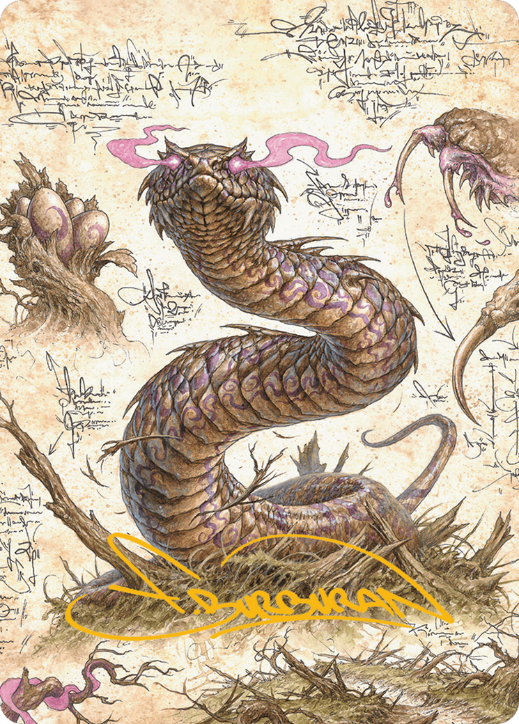 Rottenmouth Viper Art Card (Gold-Stamped Signature) [Bloomburrow Art Series] | RetroPlay Games