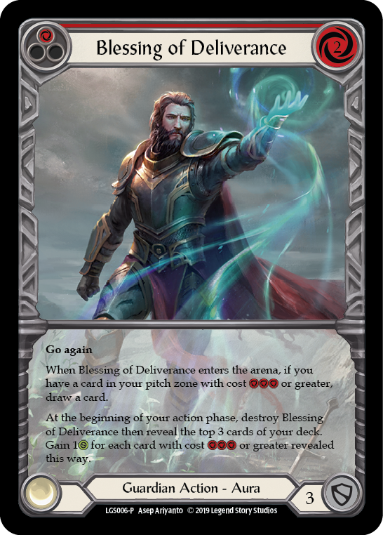 Blessing of Deliverance (Red) [LGS006-P] (Promo)  1st Edition Normal | RetroPlay Games