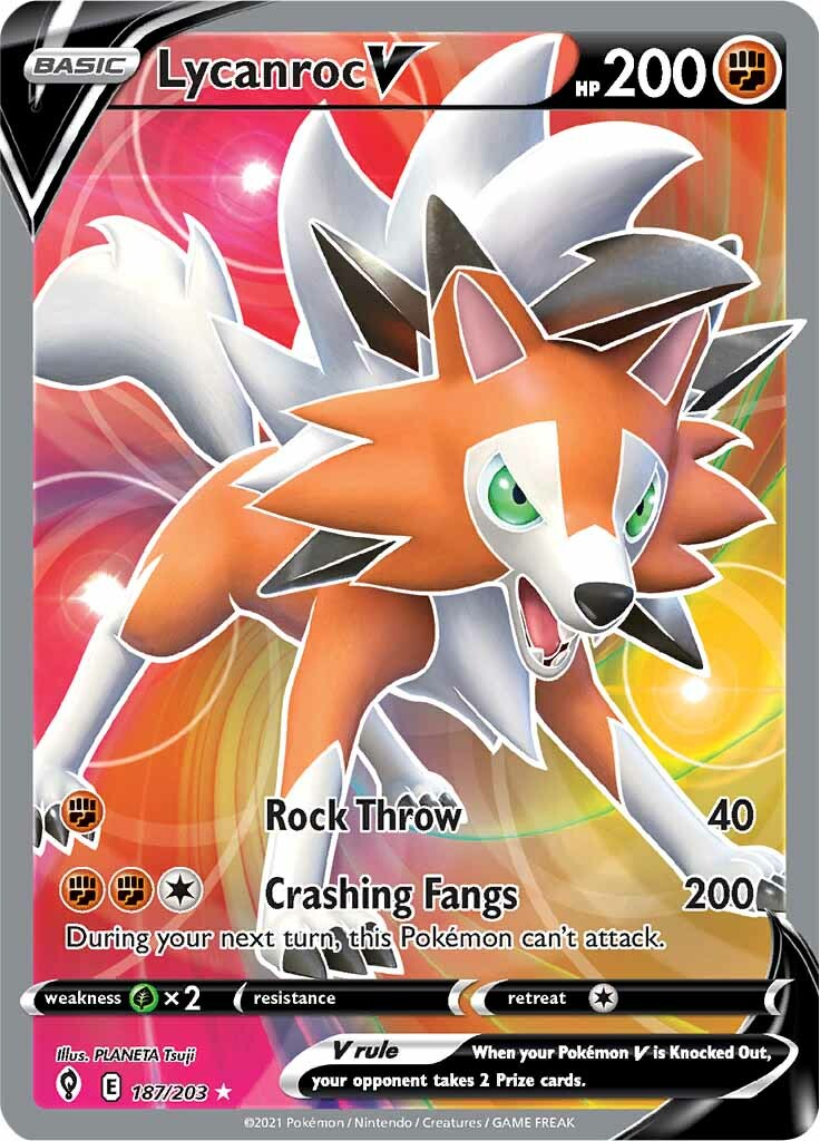 Lycanroc V (187/203) [Sword & Shield: Evolving Skies] | RetroPlay Games