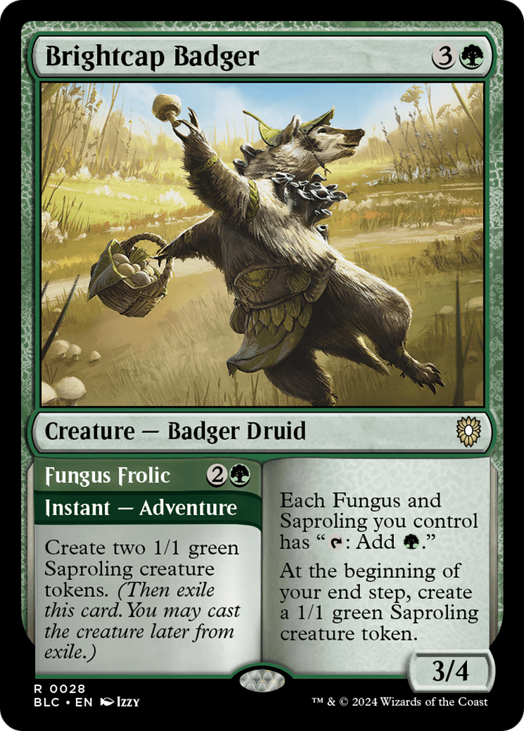 Brightcap Badger // Fungus Frolic [Bloomburrow Commander] | RetroPlay Games