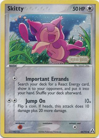 Skitty (64/92) (Stamped) [EX: Legend Maker] | RetroPlay Games