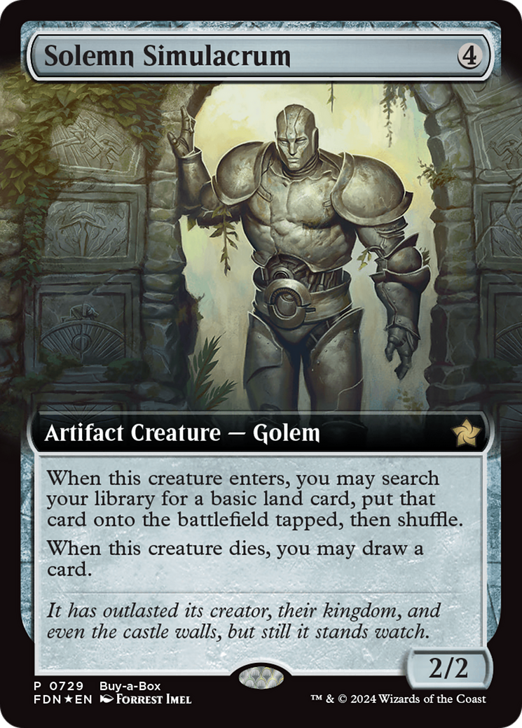 Solemn Simulacrum (Extended Art) (Buy-A-Box) [Foundations Promos] | RetroPlay Games