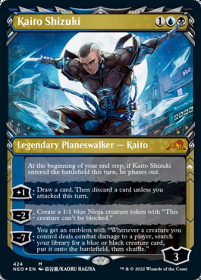 Kaito Shizuki (Showcase) (Foil Etched) [Kamigawa: Neon Dynasty] | RetroPlay Games