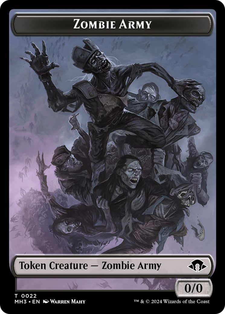 Phyrexian Germ // Zombie Army Double-Sided Token [Modern Horizons 3 Tokens] | RetroPlay Games