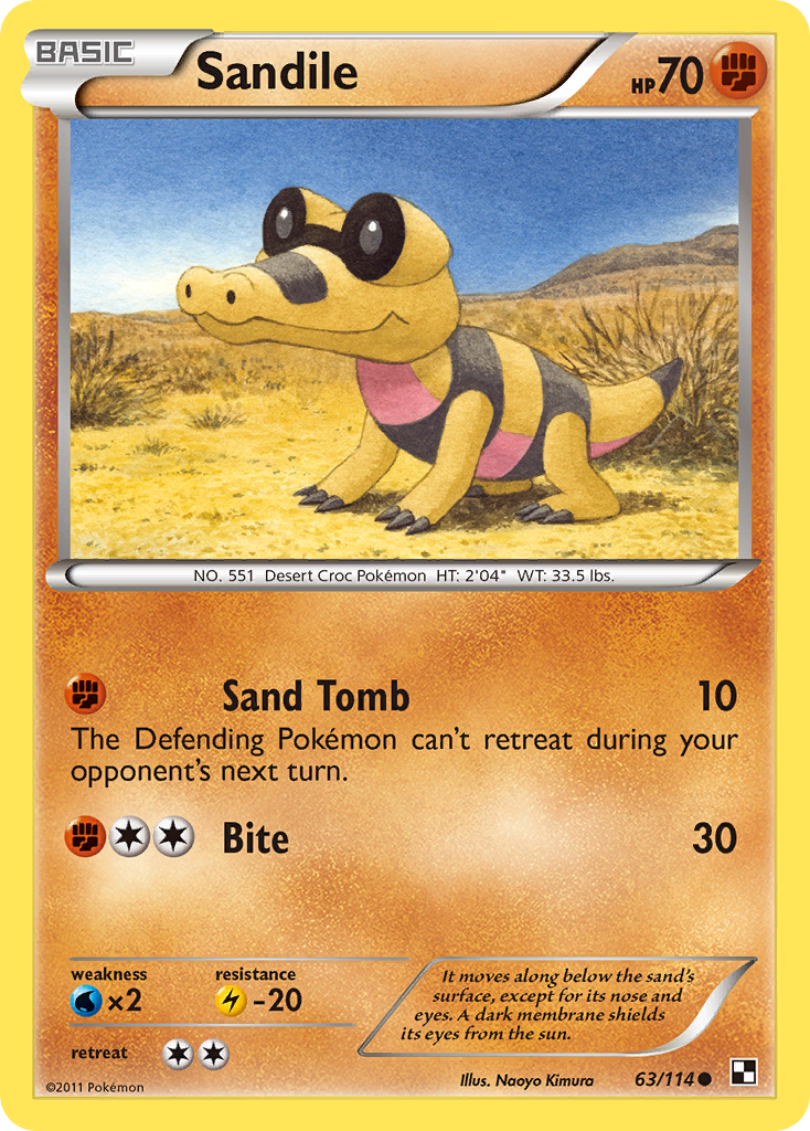 Sandile (63/114) [Black & White: Base Set] | RetroPlay Games
