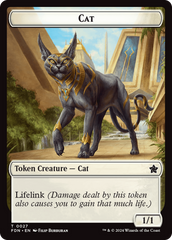 Cat (0027) // Phyrexian Goblin Double-Sided Token [Foundations Tokens] | RetroPlay Games