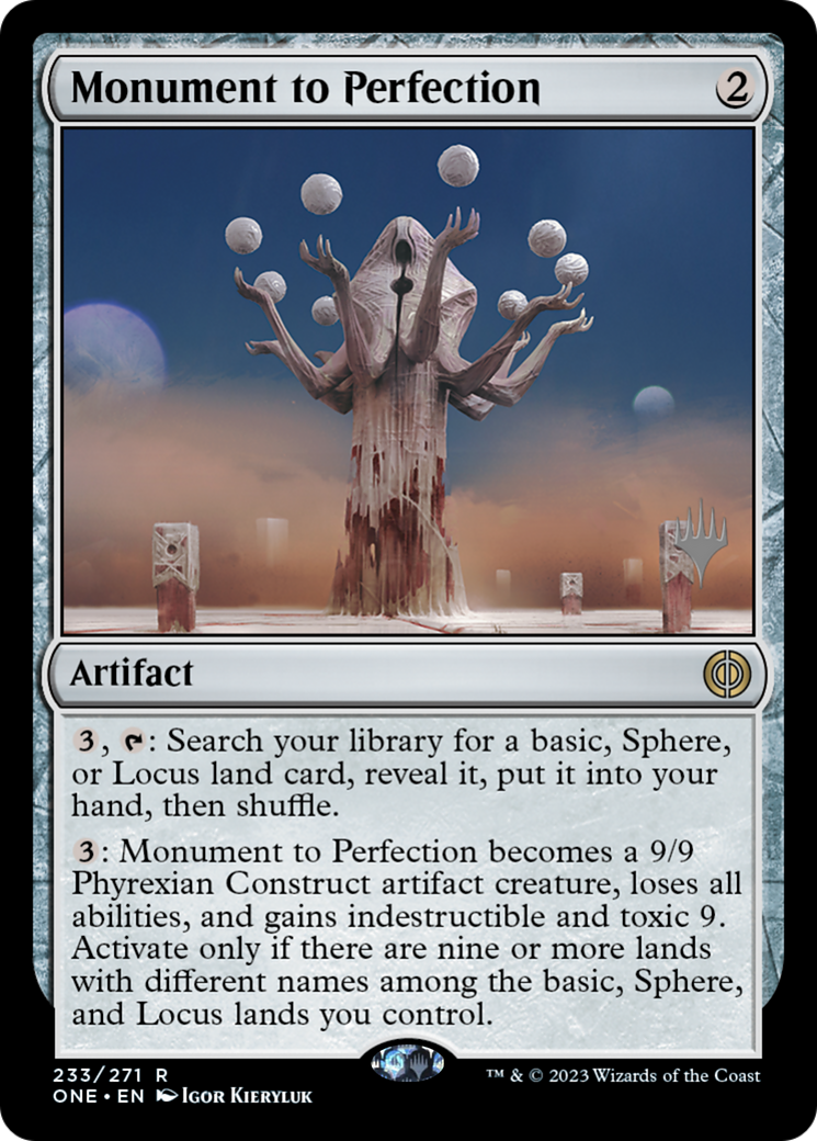 Monument to Perfection (Promo Pack) [Phyrexia: All Will Be One Promos] | RetroPlay Games
