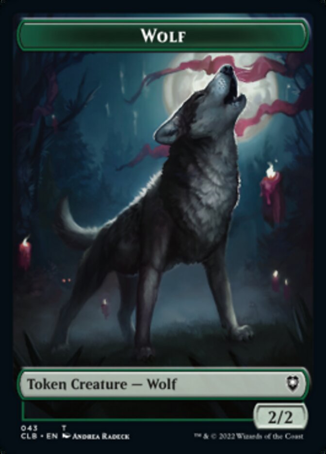 Wolf // Insect Double-Sided Token [Commander Legends: Battle for Baldur's Gate Tokens] | RetroPlay Games