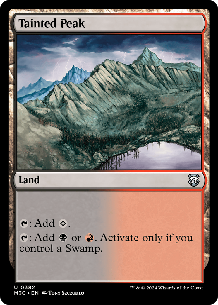 Tainted Peak (Ripple Foil) [Modern Horizons 3 Commander] | RetroPlay Games