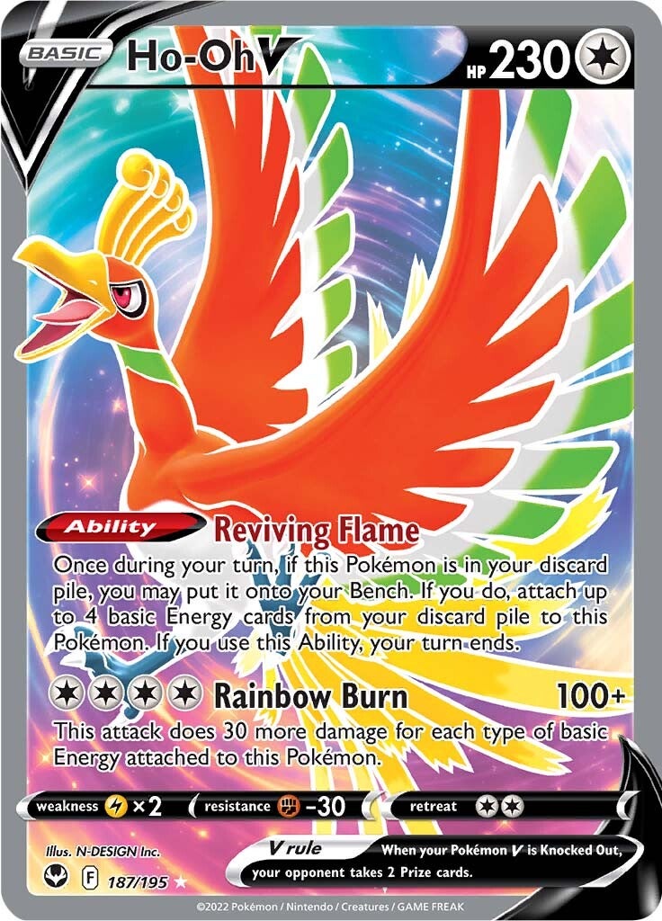 Ho-oh V (187/195) [Sword & Shield: Silver Tempest] | RetroPlay Games