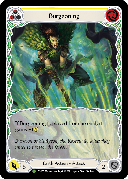 Burgeoning (Yellow) [LGS070] (Promo)  Rainbow Foil | RetroPlay Games