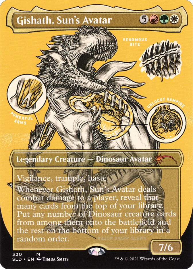 Gishath, Sun's Avatar (Borderless Foil Etched) [Secret Lair Drop Series] | RetroPlay Games