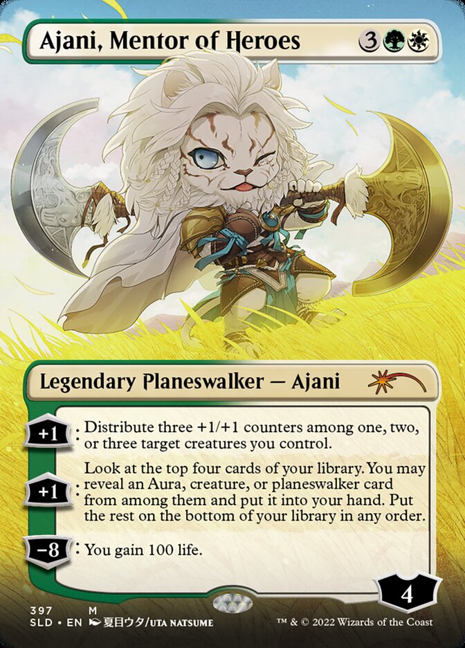 Ajani, Mentor of Heroes (Borderless) [Secret Lair Drop Series] | RetroPlay Games