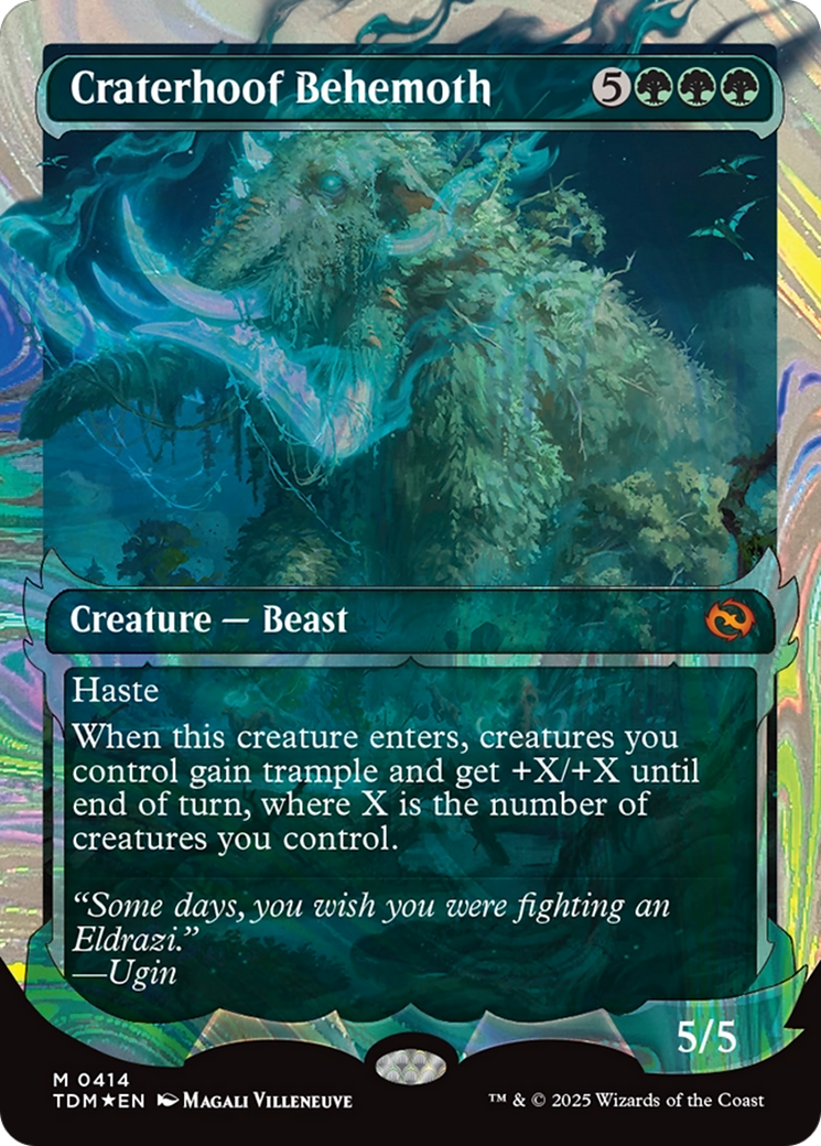 Craterhoof Behemoth (Showcase) (Halo Foil) [Tarkir: Dragonstorm] | RetroPlay Games