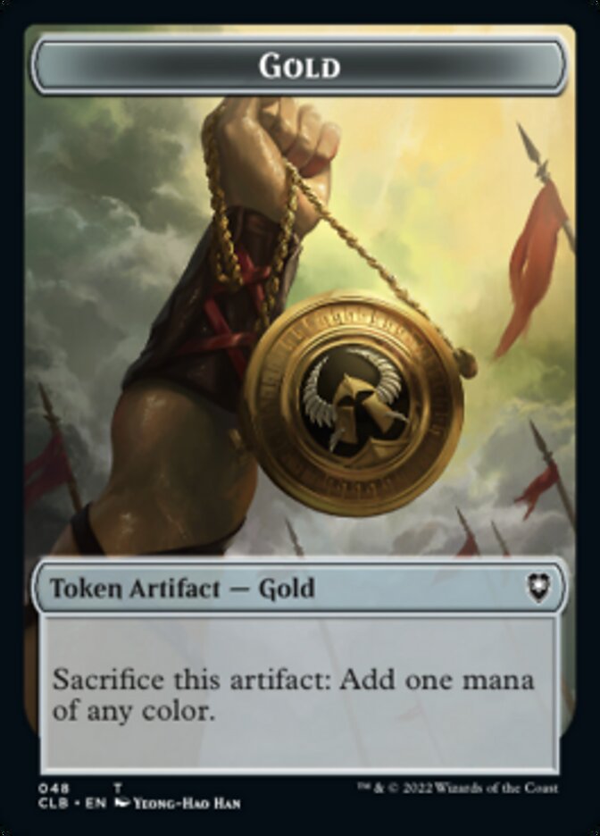 Gold // Dragon Double-Sided Token [Commander Legends: Battle for Baldur's Gate Tokens] | RetroPlay Games