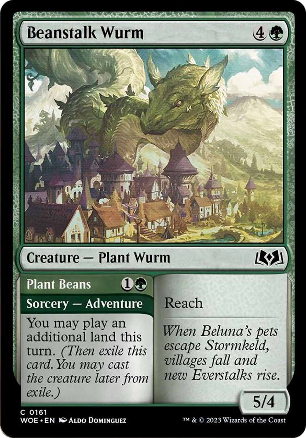 Beanstalk Wurm // Plant Beans [Wilds of Eldraine] | RetroPlay Games