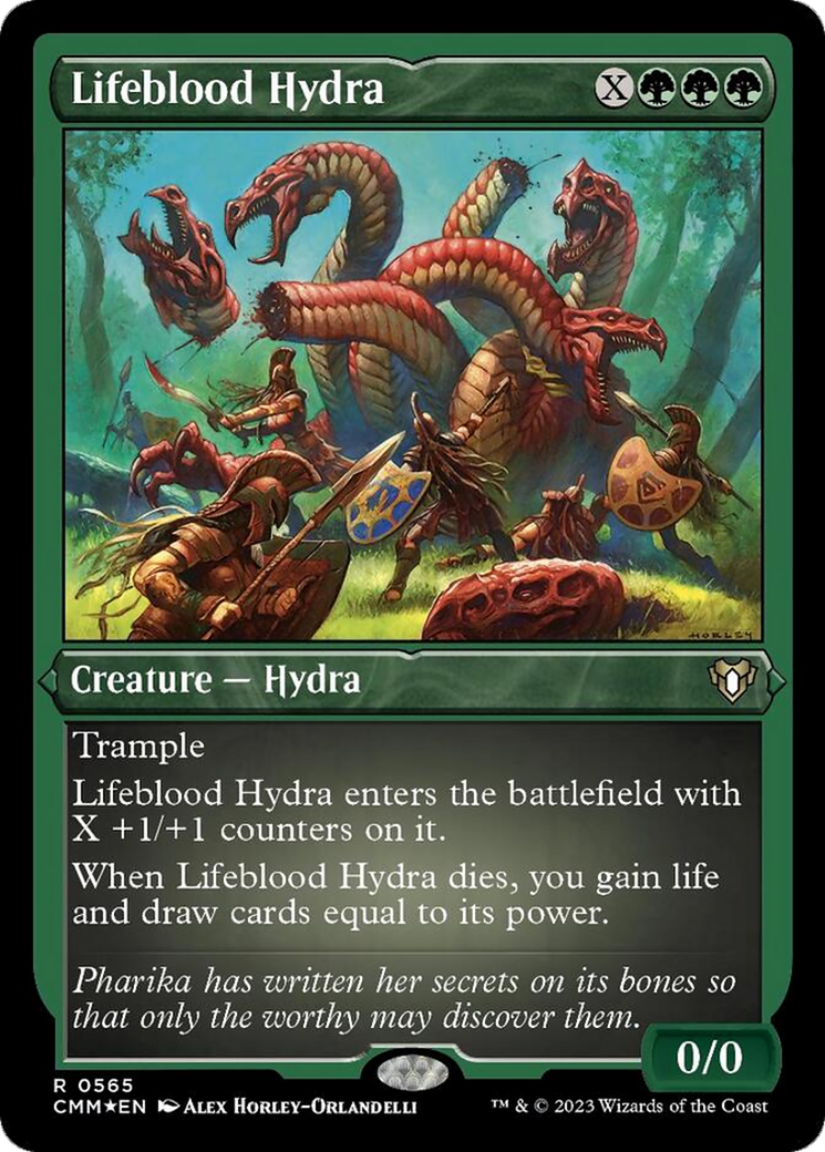 Lifeblood Hydra (Foil Etched) [Commander Masters] | RetroPlay Games