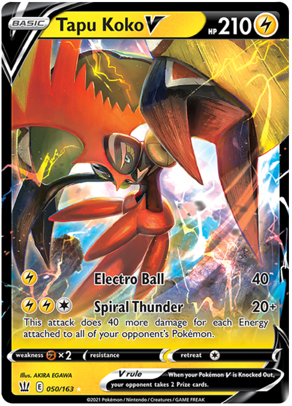 Tapu Koko V (050/163) [Sword & Shield: Battle Styles] | RetroPlay Games