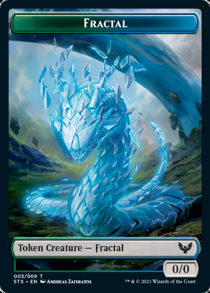 Fractal // Treasure Double-Sided Token [Strixhaven: School of Mages Tokens] | RetroPlay Games