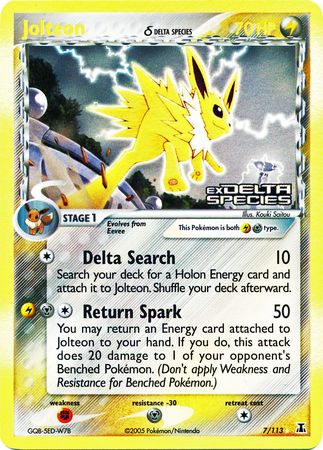 Jolteon (7/113) (Delta Species) (Stamped) [EX: Delta Species] | RetroPlay Games