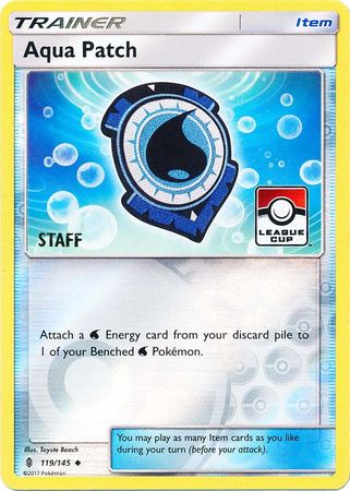 Aqua Patch (119/145) (League Promo Staff) [Sun & Moon: Guardians Rising] | RetroPlay Games